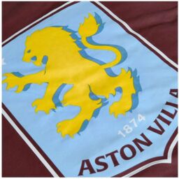 Aston Villa FC Reversible Crest Duvet Cover Set in Dark Red - Size: Double - thumbnail 3
