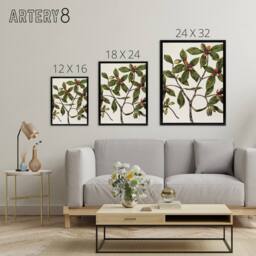 "Artery8 New Zealand Tawhiri Karo Plant Artwork Featon Framed Canvas Wall Art in Beige - Size: W12"" x H16""" - thumbnail 4