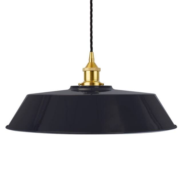 SE Home Navy Blue Large Chancery Pendant Light - Polished Brass - image 1