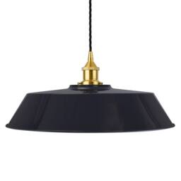 SE Home Navy Blue Large Chancery Pendant Light - Polished Brass