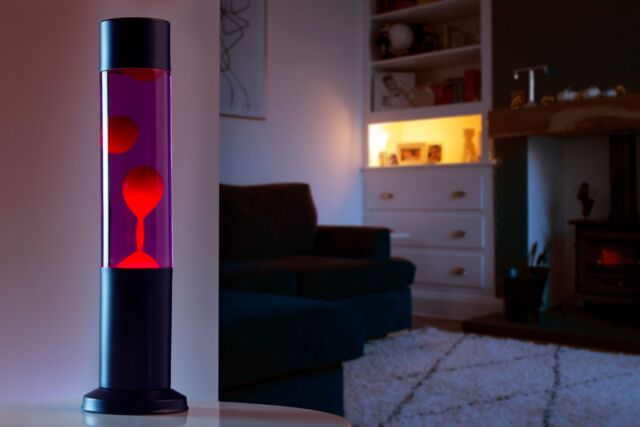 Nova Lighting Nova Lava Lamp Purple Liquid/Red Wax in Black - Size: Medium - image 1