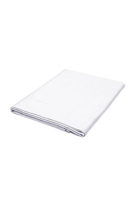 1951 'Luxury 600 Thread Count' Egyptian Cotton Flat Sheet in White - Size: Single Flat - image 1