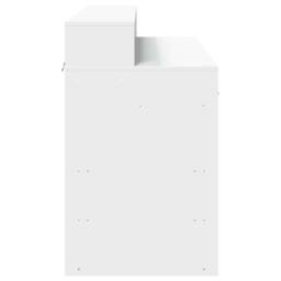 Berkfield Home Desk with LED Lights White 120x55x91 cm Engineered Wood - Size: 120 x 55 x 91 cm - thumbnail 7