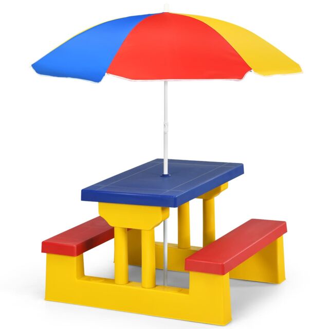 Costway Kids Picnic Table Set Indoor & Outdoor Picnic Table & Benches - image 1