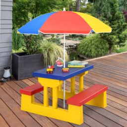 Costway Kids Picnic Table Set Indoor & Outdoor Picnic Table & Benches - thumbnail 4