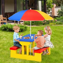 Costway Kids Picnic Table Set Indoor & Outdoor Picnic Table & Benches - thumbnail 5