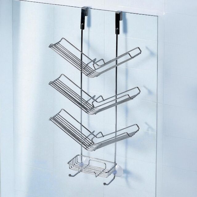 Showerdrape Atrium 3 Tier Hanging Chrome Shower Caddy in Metallic Silver - image 1