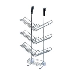 Showerdrape Atrium 3 Tier Hanging Chrome Shower Caddy in Metallic Silver - thumbnail 4