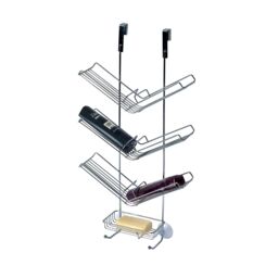 Showerdrape Atrium 3 Tier Hanging Chrome Shower Caddy in Metallic Silver - thumbnail 3