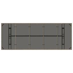 Berkfield Home Garden Table with Glass Top Grey 240x90x75 cm Poly Rattan - Size: 240 x 90 x 75 cm - thumbnail 7
