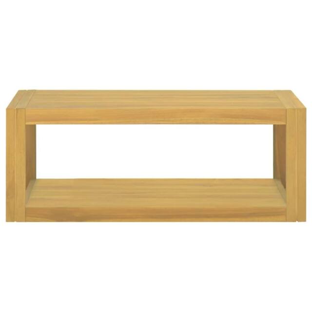 Berkfield Home Wall-mounted Bathroom Cabinet 90x45x35 cm Solid Wood Teak in Brown - Size: 90 x 45 x 35 cm - image 1