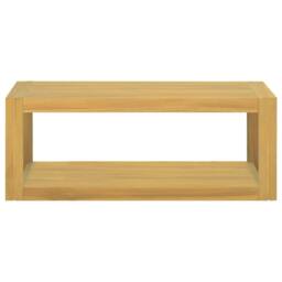 Berkfield Home Wall-mounted Bathroom Cabinet 90x45x35 cm Solid Wood Teak in Brown - Size: 90 x 45 x 35 cm