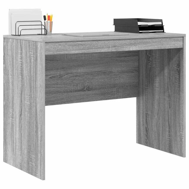 Berkfield Home Elegant Writing Desk Grey sonoma MDF, Veneer 100 x 50 x 76 cm Durable - image 1