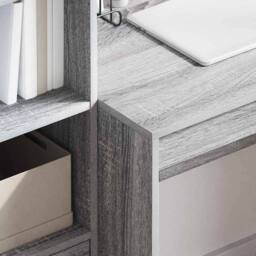 Berkfield Home Elegant Writing Desk Grey sonoma MDF, Veneer 100 x 50 x 76 cm Durable - thumbnail 4