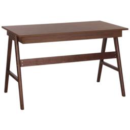 Wyld and Coco Dark Brown Walnut Office Desk 120 x 70 cm with 2 Drawers - thumbnail 6