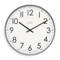 Acctim Ashridge Large Wall Clock Quartz Contemporary Statement 50cm in Dark Grey