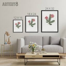 "Artery8 Francis Sansom Erica Glauca Elegans Flower Bloom Framed Canvas Art in White - Size: W12"" x H16""" - thumbnail 4