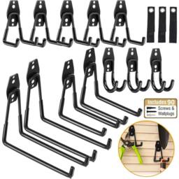 SPETLEK Utility Wall Hook Organizer Tool 15PCS Hooks (Black) in Black - thumbnail 3