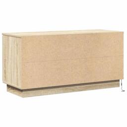 Berkfield Home TV Cabinet Sonoma Oak 100x38x49 cm Engineered Wood in Tan - Size: 100 x 38 x 49 cm - thumbnail 9