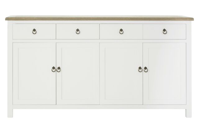 Orsina Durable Four Door Sideboard, Ample Storage Space Modern Sideboard, Versatile Design Mid Century Sideboard in White - image 1