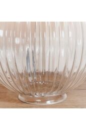 Netlighting Jemma 1 Light Table Light Clear Ribbed Glass & Satin Nickel Plate (Base only) E27 in Grey - thumbnail 6