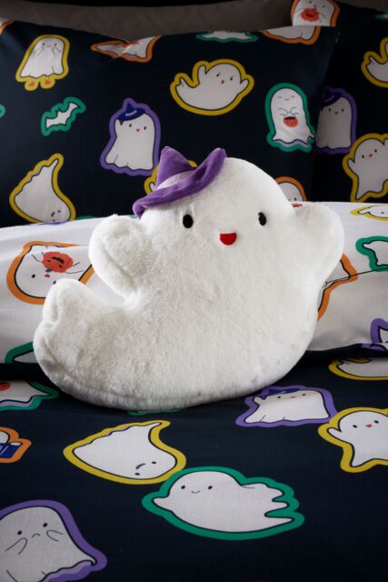 Catherine Lansfield Halloween Ghosts 3D Shaped Cushion in White - image 1