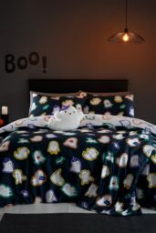 Catherine Lansfield Halloween Ghosts 3D Shaped Cushion in White - thumbnail 2