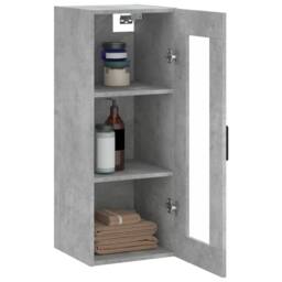 Berkfield Home Wall Mounted Cabinet Concrete Grey 34.5x34x90 cm - thumbnail 5