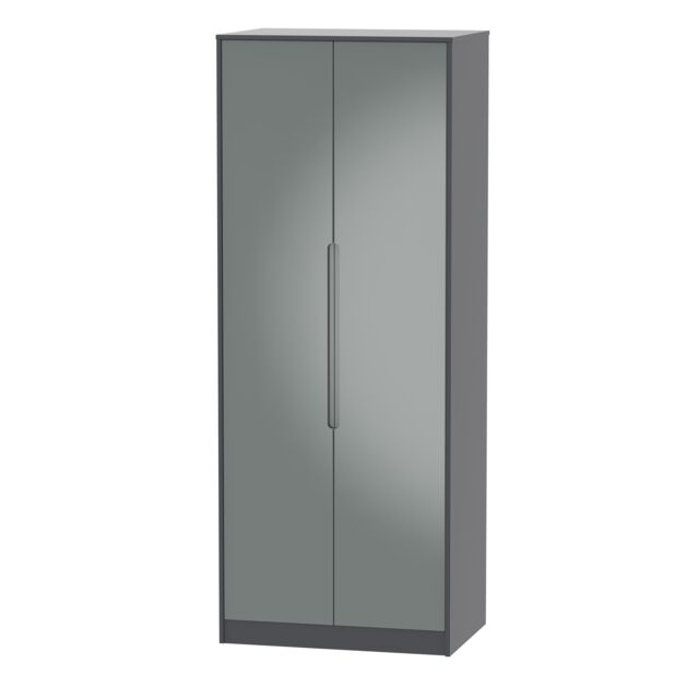 Ready Assembled 2 U Bristol 2 Door Wardrobe (Ready Assembled) in Dark Grey