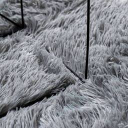 Berkfield Home Shaggy Rug High Pile NAVARRA Light Grey 120x120 cm Polyester - Size: Medium - thumbnail 7