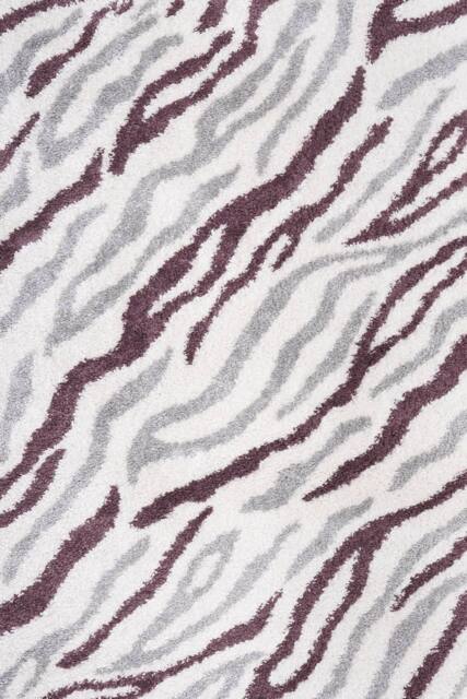 THE RUGS Moodi Abstract Design Shaggy Soft High Pile Living Room Rug & Runner in Purple - Size: 160 cm x 230 cm - image 1