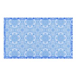 Artsy Mats Blue Floral Pattern Indoor & Outdoor Doormat - 70x40cm - Size: 40 cm x 70 cm - thumbnail 2