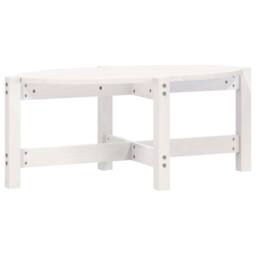 Berkfield Home Coffee Table White 87x48x35 cm Solid Wood Pine - Size: 87 x 48 x 35 cm - thumbnail 1