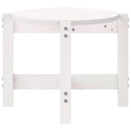 Berkfield Home Coffee Table White 87x48x35 cm Solid Wood Pine - Size: 87 x 48 x 35 cm - thumbnail 6
