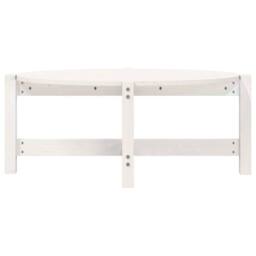 Berkfield Home Coffee Table White 87x48x35 cm Solid Wood Pine - Size: 87 x 48 x 35 cm - thumbnail 5