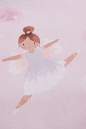Catherine Lansfield 'Dancing Fairies' Reversible Eyelet Curtains in Pink - Size: 168 cm width x 183 cm drop - thumbnail 5