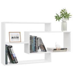 Berkfield Home Wall Shelf High Gloss White 104x20x58.5 cm Engineered Wood - thumbnail 1