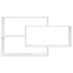Berkfield Home Wall Shelf High Gloss White 104x20x58.5 cm Engineered Wood - thumbnail 4