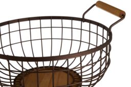 Orsina Stylish Bronze Powder Coated Fruit Basket, Functional Design Unique Fruit Basket, Durable Fruit Basket in Brown - thumbnail 3