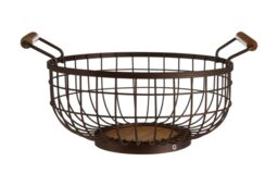 Orsina Stylish Bronze Powder Coated Fruit Basket, Functional Design Unique Fruit Basket, Durable Fruit Basket in Brown - thumbnail 4