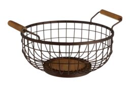 Orsina Stylish Bronze Powder Coated Fruit Basket, Functional Design Unique Fruit Basket, Durable Fruit Basket in Brown - thumbnail 2