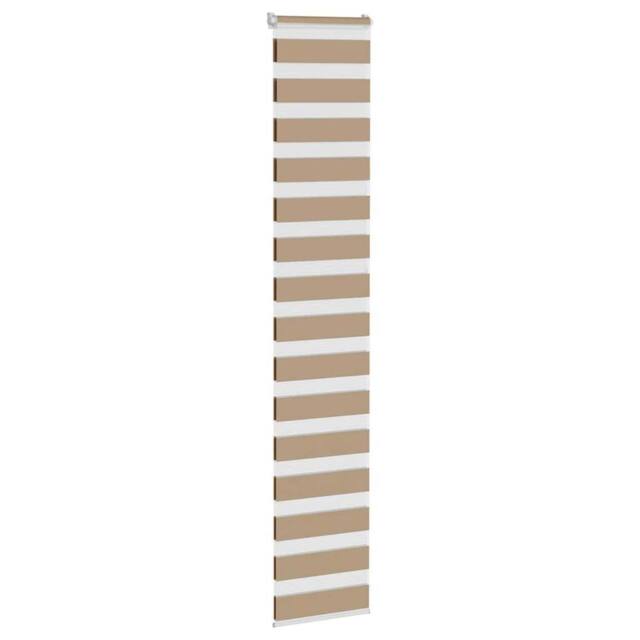 Berkfield Home Elegant Zebra Blind Sand Brown 50x230 cm Fabric Width 45.9 cm Pol - image 1