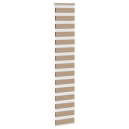 Berkfield Home Elegant Zebra Blind Sand Brown 50x230 cm Fabric Width 45.9 cm Pol - thumbnail 1
