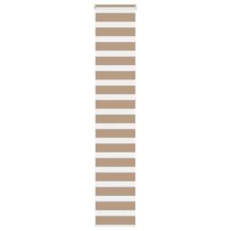 Berkfield Home Elegant Zebra Blind Sand Brown 50x230 cm Fabric Width 45.9 cm Pol - thumbnail 2