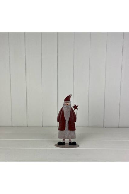 KDMD Metal Santa Decortation in Maroon - image 1
