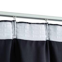 Berkfield Home Elegant Blackout Curtains with Hooks 2 pcs Anthracite 140x225 cm in Dark Grey