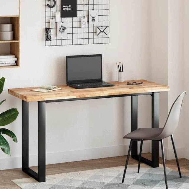 Berkfield Home Desk Top Untreated 160x50x4 cm Solid Wood Acacia in Brown - Size: 160 x 50 x 4 cm - image 1