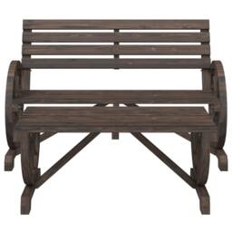 Berkfield Home 2 Piece Garden Lounge Set Solid Wood Fir in Brown - thumbnail 3