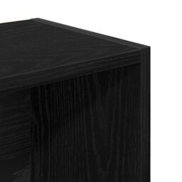 Berkfield Home Bookcase Black Oak 31x24x102 cm Engineered Wood - Size: 31 x 24 x 102 cm - thumbnail 9