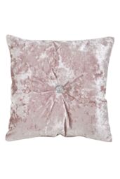 Catherine Lansfield Crushed Velvet Cushion in Pink - Size: 55 cm x 55 cm - thumbnail 2